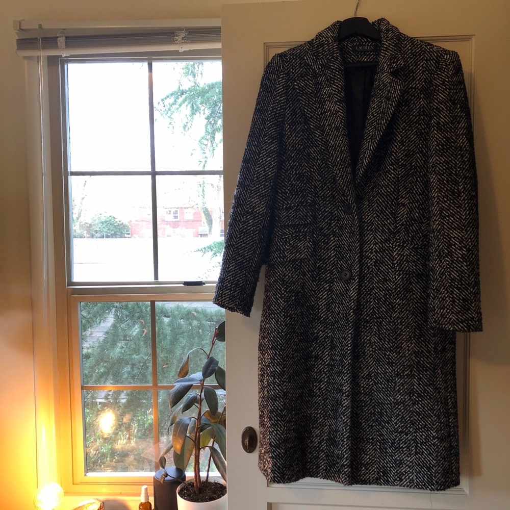 Ralph Lauren herringbone wool coat